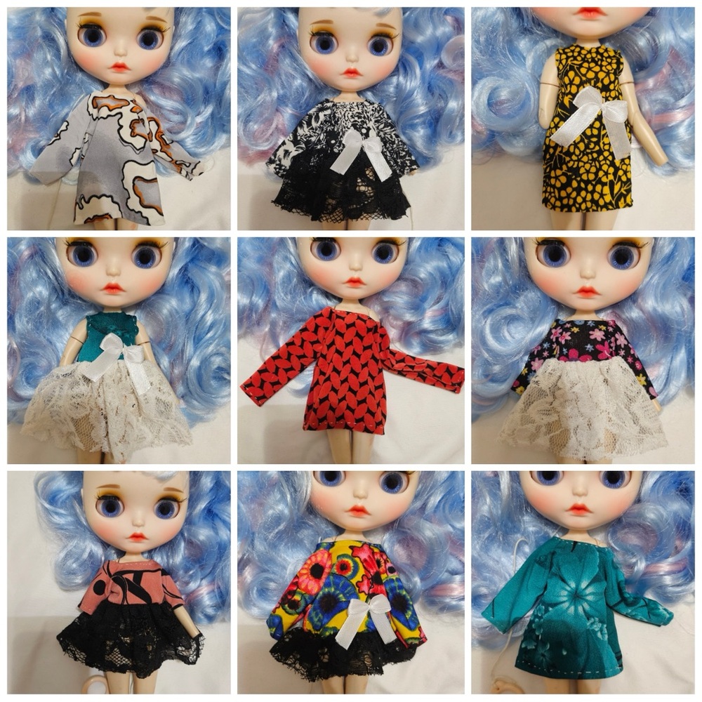 9 outfits for Blythe doll